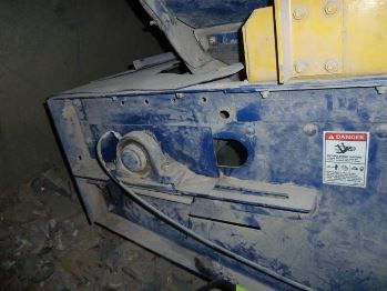 The opening near the powered roller where Mr Feitas had his hand drawn in